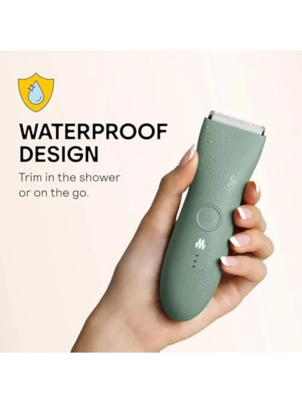Unisex Body Hair Trimmer | Original Grooming Tool for Smooth Skin | Sage Color